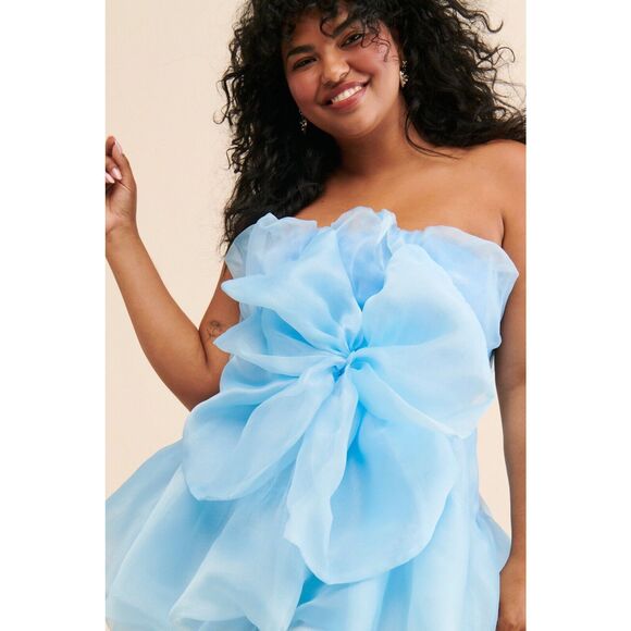 Anthropologie Let Me Be Ruffle Tiered Strapless Dress - Picture 6 of 12